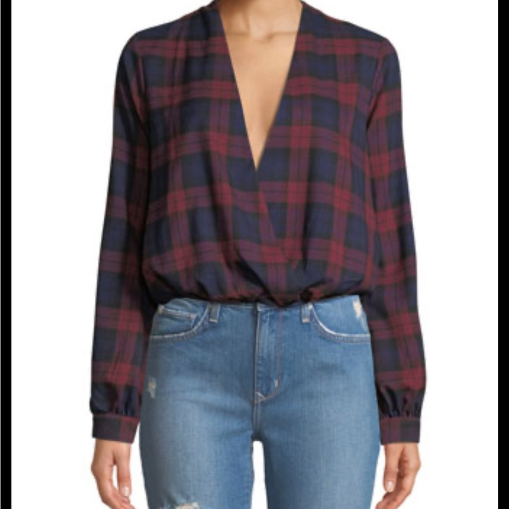 Lovers And Friends Whisper Plaid Chiffon Cropped Top! NWOT!